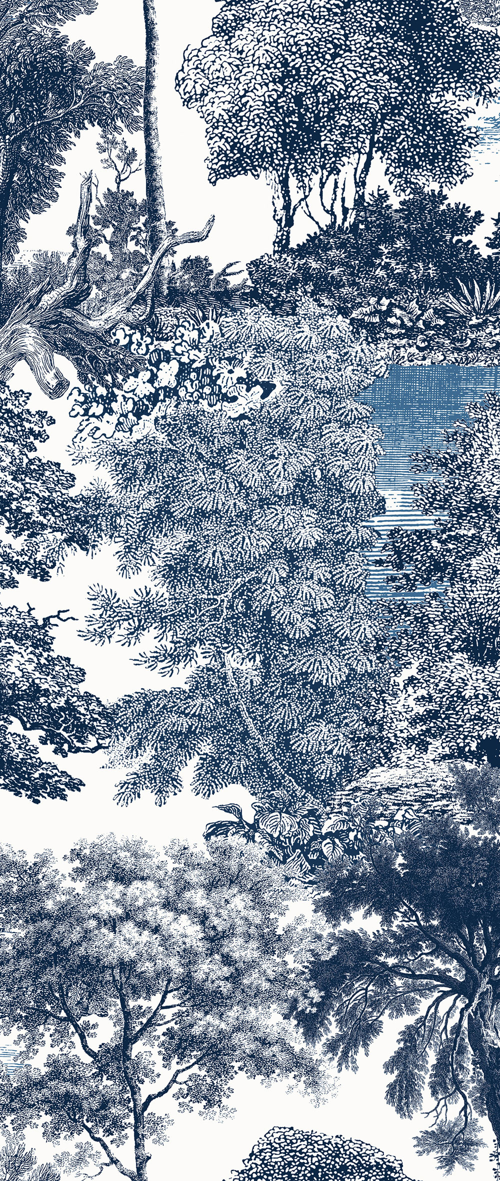 Mural wallpaper, blue, forest, trees, DGSAL1024-260, Amazone, Masureel