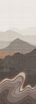 Mural wallpaper, brown-grey, mountain landscape, DGZON2031-260, Amazone, Masureel