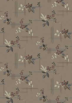Wallpaper, brown, flowers, 4173, Alla Tiders Hus, Borastapeter