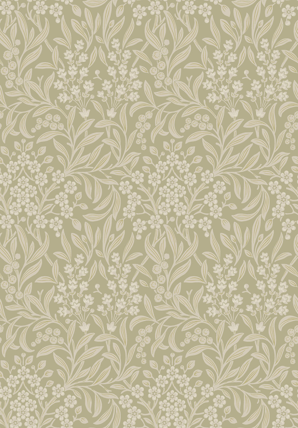 Wallpaper, green, flowers, leaves, 4184, Alla Tiders Hus, Borastapeter