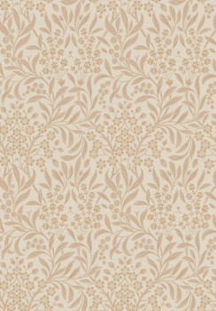 Wallpaper, beige-pink, flowers, leaves, 4186, Alla Tiders Hus, Borastapeter