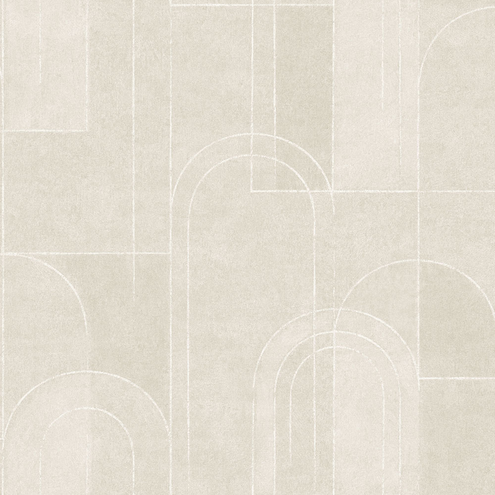 Wallpaper, cream-beige, geometric, Art Deco, 4191, Alla Tiders Hus, Borastapeter