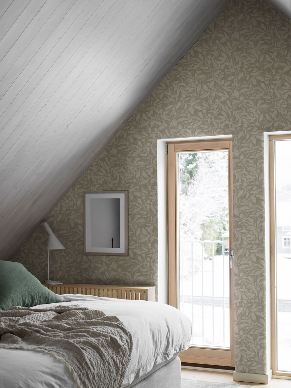 Wallpaper, green, leaves, 4194, Alla Tiders Hus, Borastapeter