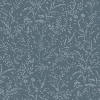Wallpaper, blue, flowers, grasses, 38739, Borosan Hem, Boråstapeter