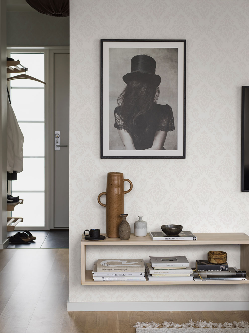 Wallpaper, white, damask pattern, 38745, Borosan Hem, Boråstapeter