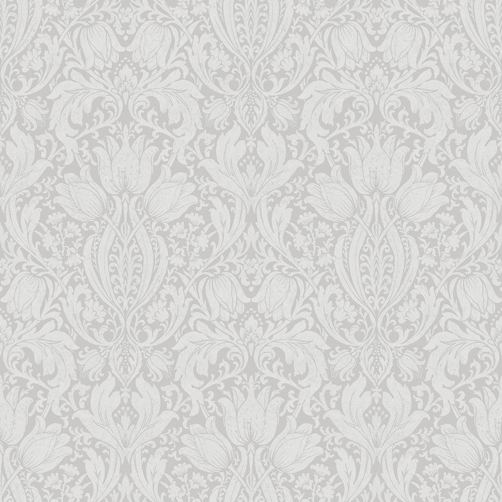 Wallpaper, grey, flowers, leaves, 38748, Borosan Hem, Boråstapeter