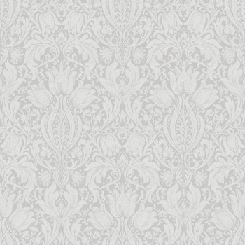 Wallpaper, grey, flowers, leaves, 38748, Borosan Hem, Boråstapeter