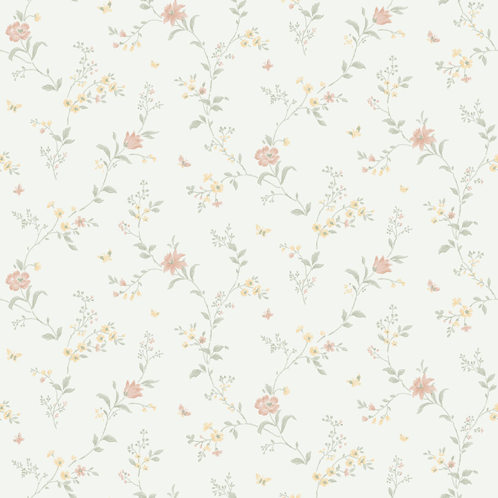 Wallpaper, white, flowers, 38755, Borosan Hem, Boråstapeter