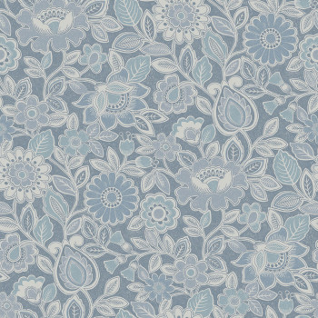 Wallpaper, blue, flowers, 38760, Borosan Hem, Boråstapeter