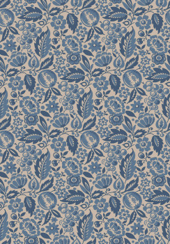 Wallpaper, blue, flowers, 4817, New Heritage, Borastapeter