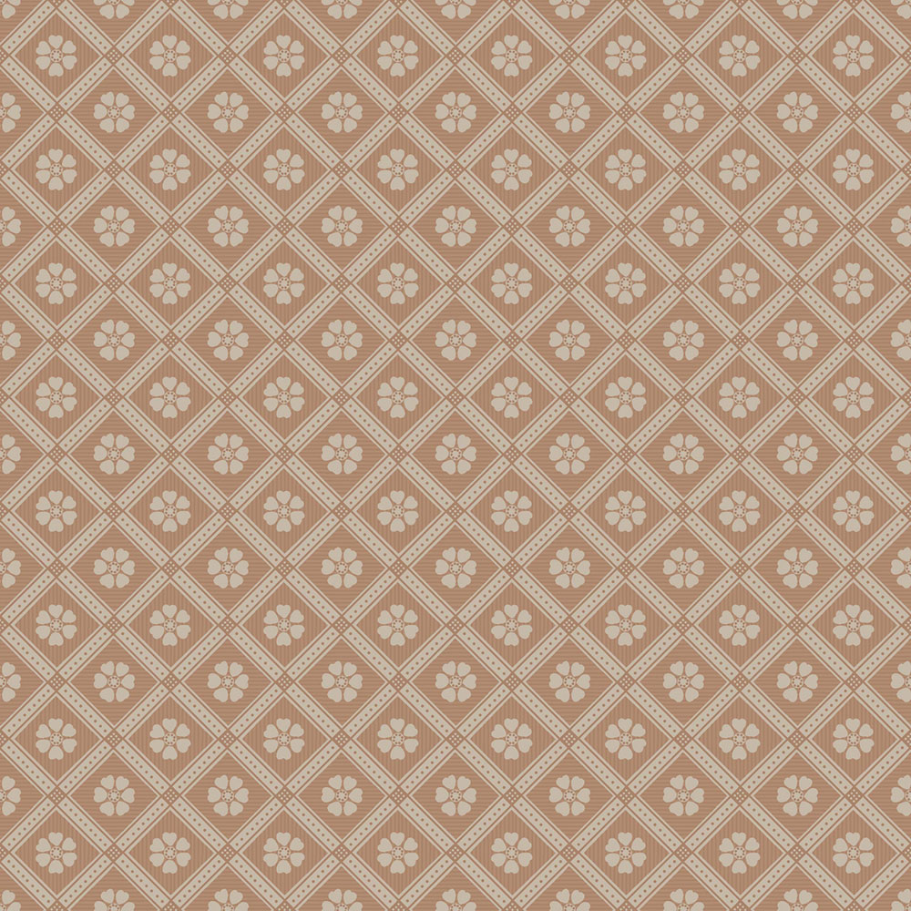 Wallpaper, brown-red, flowers, 4819, New Heritage, Borastapeter