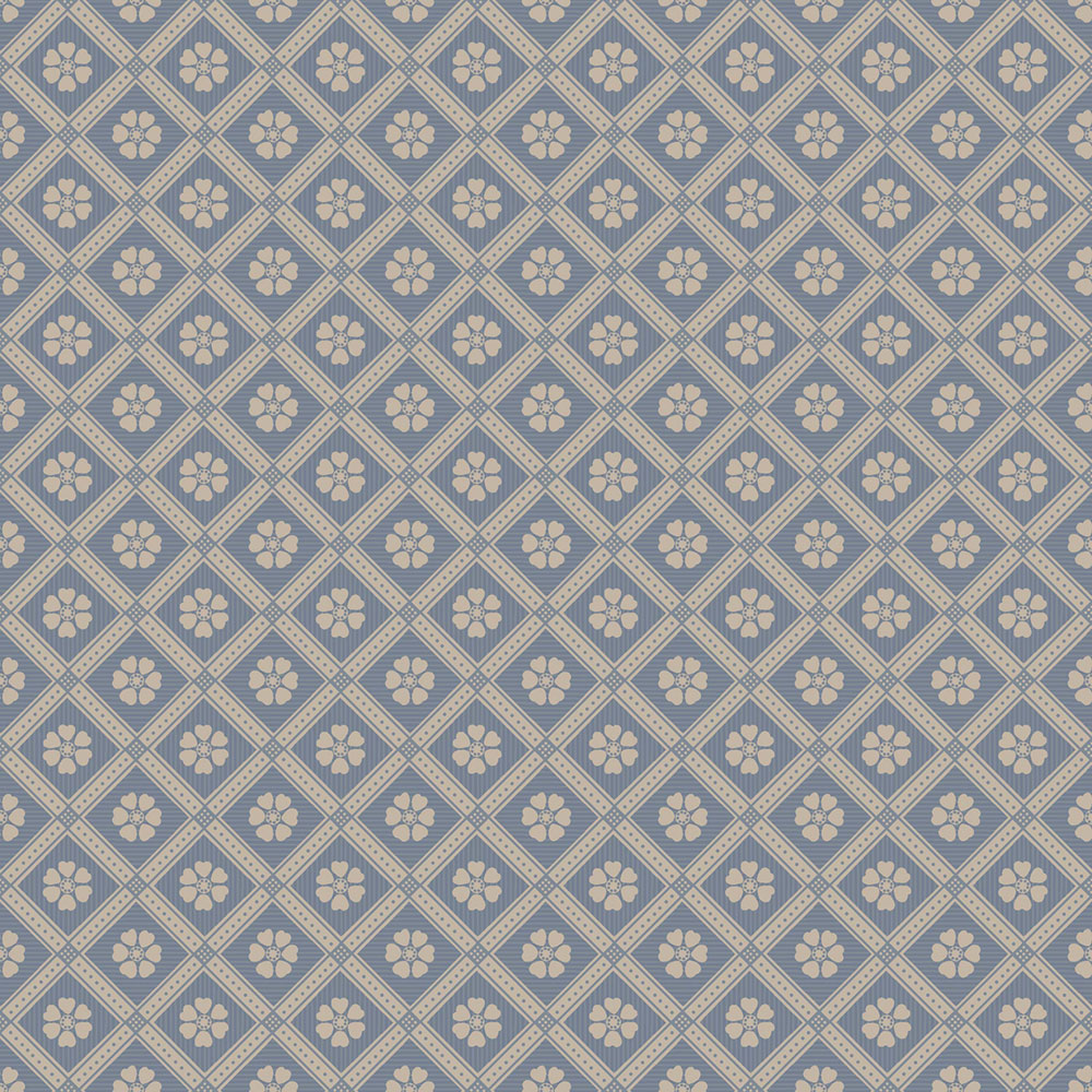 Wallpaper, blue, flowers, 4820, New Heritage, Borastapeter