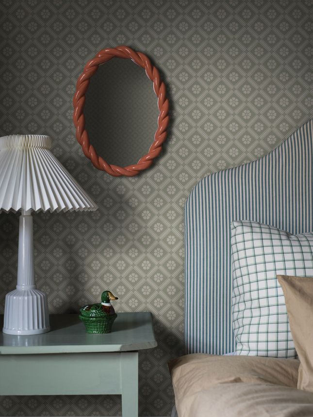 Wallpaper, green, flowers, 4822, New Heritage, Borastapeter