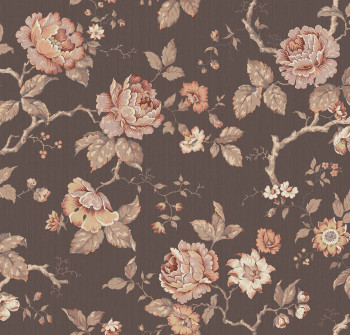 Wallpaper, brown, flowers, 4827, New Heritage, Borastapeter