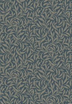 Wallpaper, blue-green, leaves, 4830, New Heritage, Borastapeter