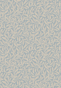 Wallpaper, blue, leaves, 4831, New Heritage, Borastapeter