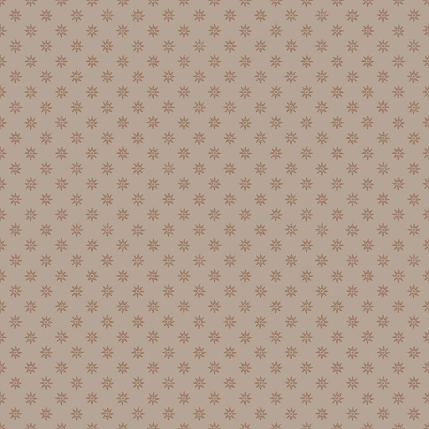 Wallpaper, brown, flowers, 5806, Nordic Folk, Borastapeter