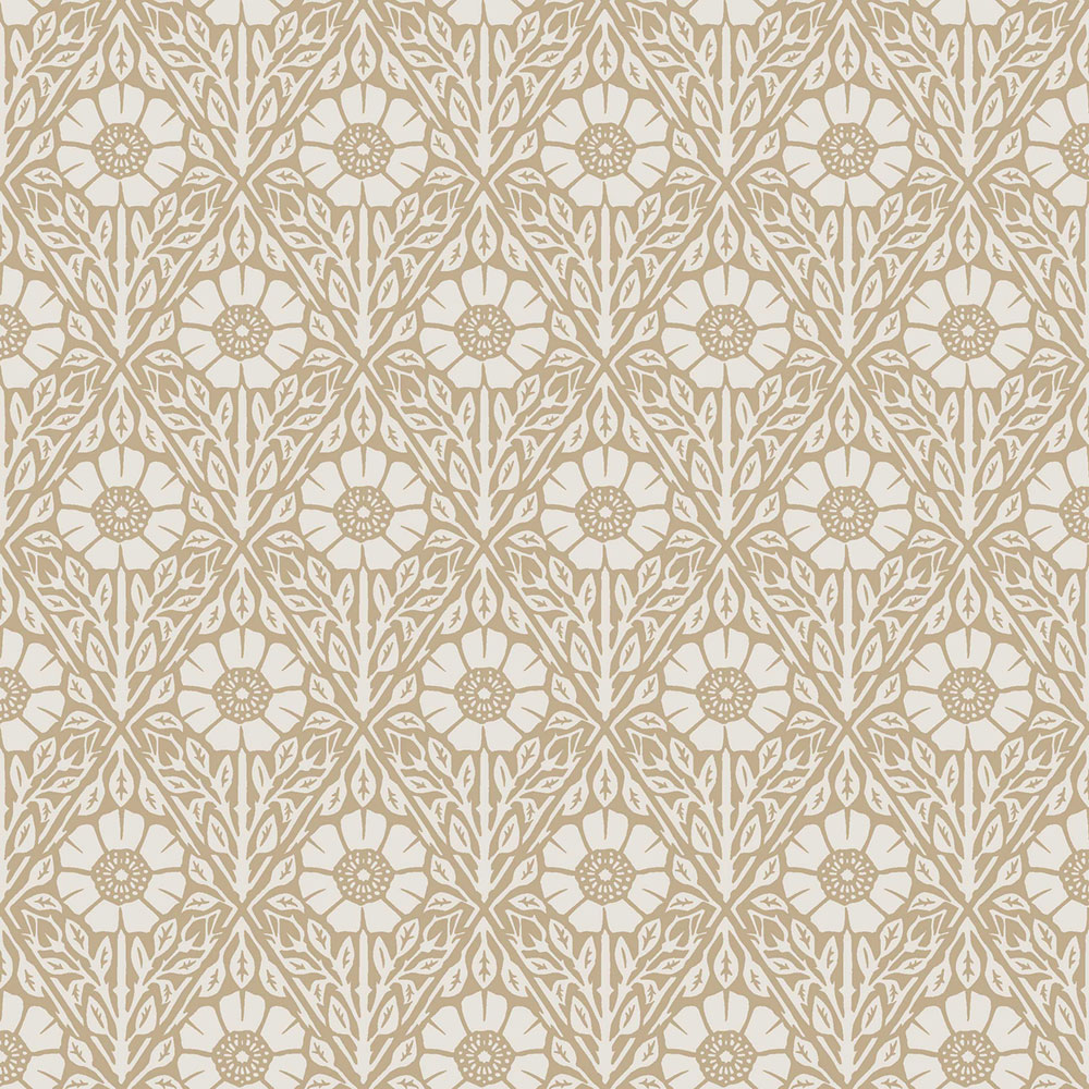 Wallpaper, beige, flowers, 5814, Nordic Folk, Borastapeter