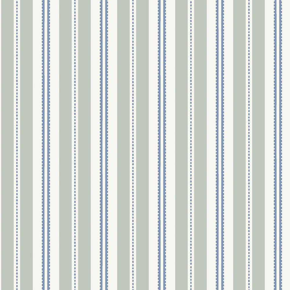 Wallpaper, blue-green, stripes, 5817, Nordic Folk, Borastapeter