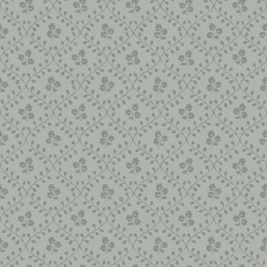 Wallpaper, green, flowers, 5825, Nordic Folk, Borastapeter