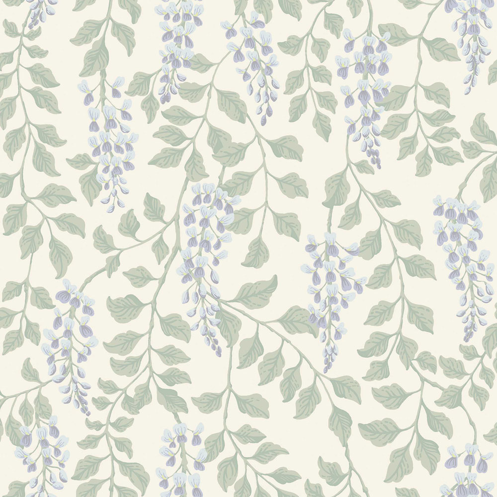 Wallpaper, cream, wisteria flowers, 5707, Orangeri, Boråstapeter