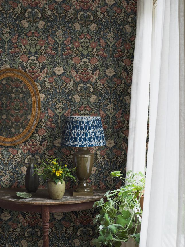 Wallpaper, black, flowers, 5722, Orangeri, Boråstapeter