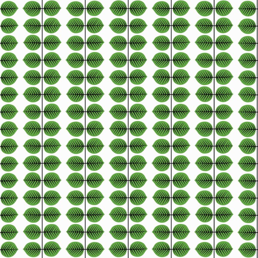White-green wallpaper, leaves, 1750, Icons, Borastapeter
