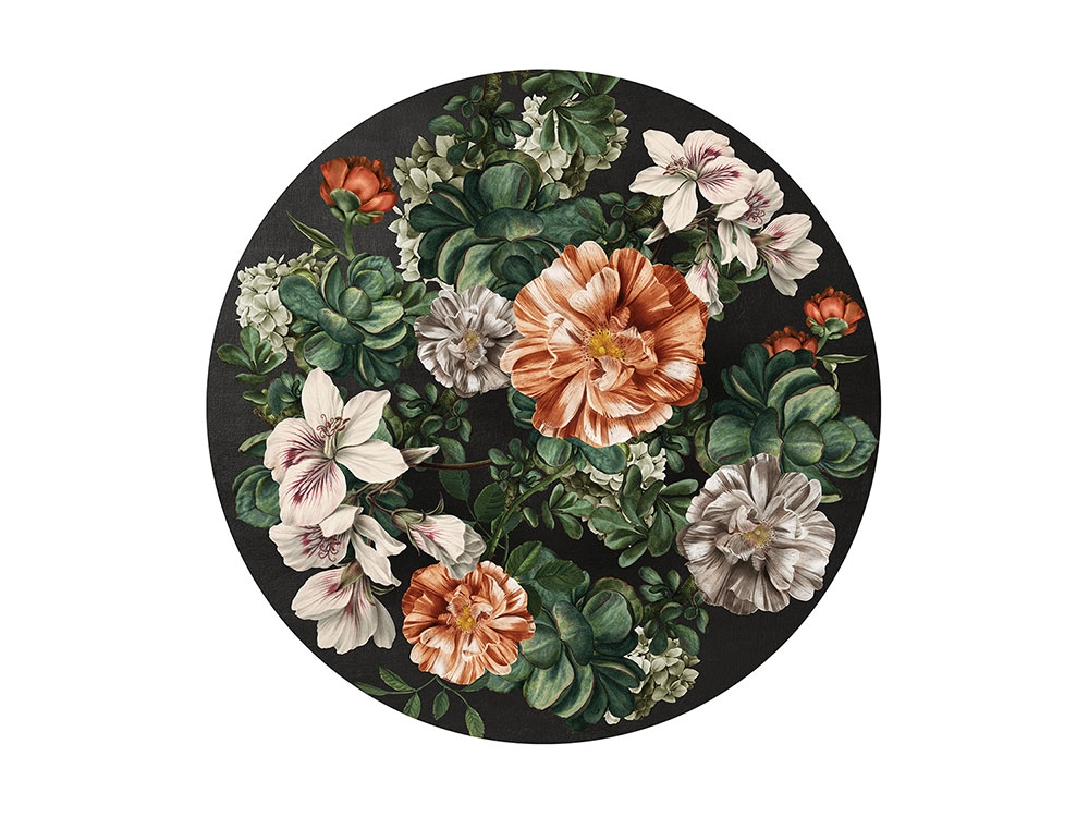 Luxury circular wallpaper Flowers 145 cm in diameter, 300339 Circles, BN Walls