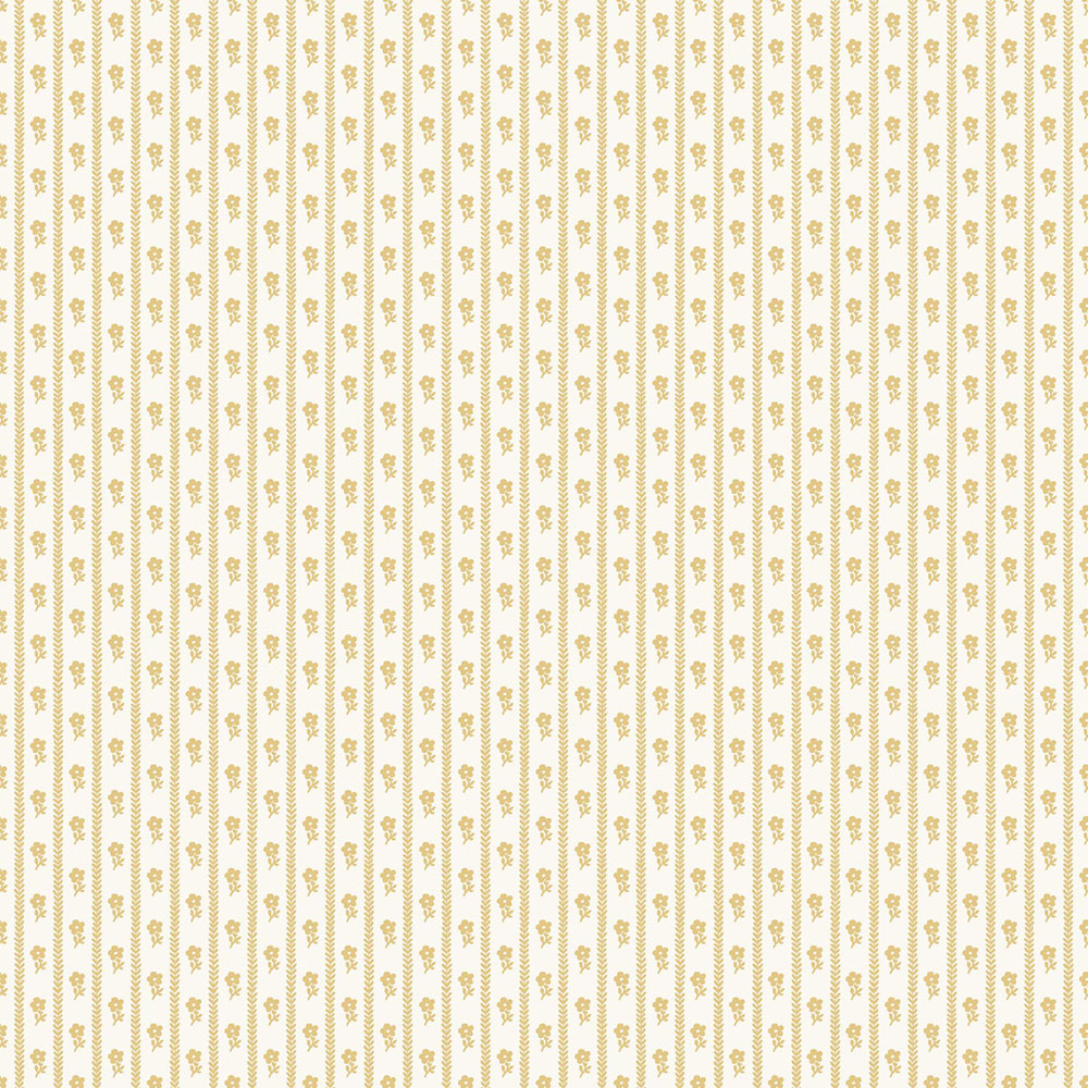 Wallpaper, yellow, flowers, stripes, 6953, Osterlen, Borastapeter