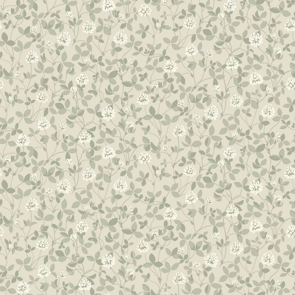 Wallpaper, grey, flowers, leaves, 6977, Osterlen, Borastapeter