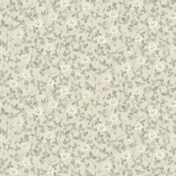 Wallpaper, grey, flowers, leaves, 6977, Osterlen, Borastapeter