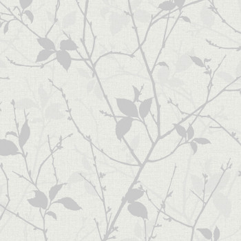 Wallpaper, grey-silver, leaves, branches, 122433, Refine, Graham Brown Boutique