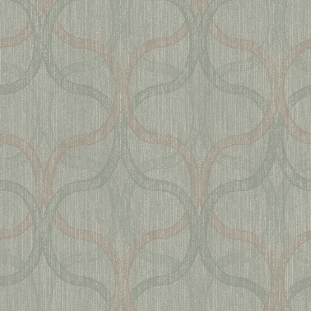 Geometric wallpaper, green, 128003, Refine, Graham Brown Boutique