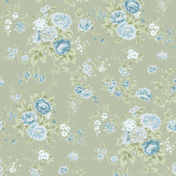 Wallpaper, green, flowers, 125131, Shabby Chic by Rachel Ashwell