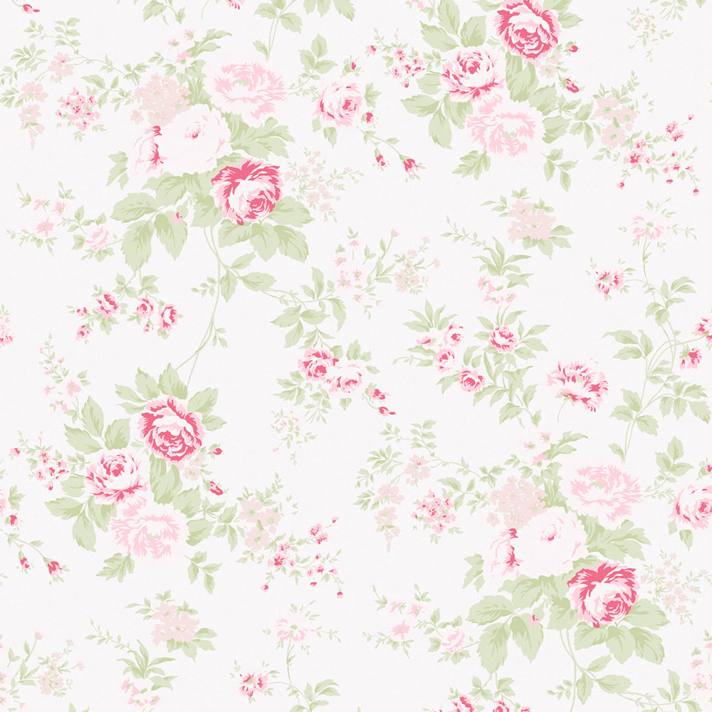 Wallpaper, cream, flowers, 125132, Shabby Chic by Rachel Ashwell