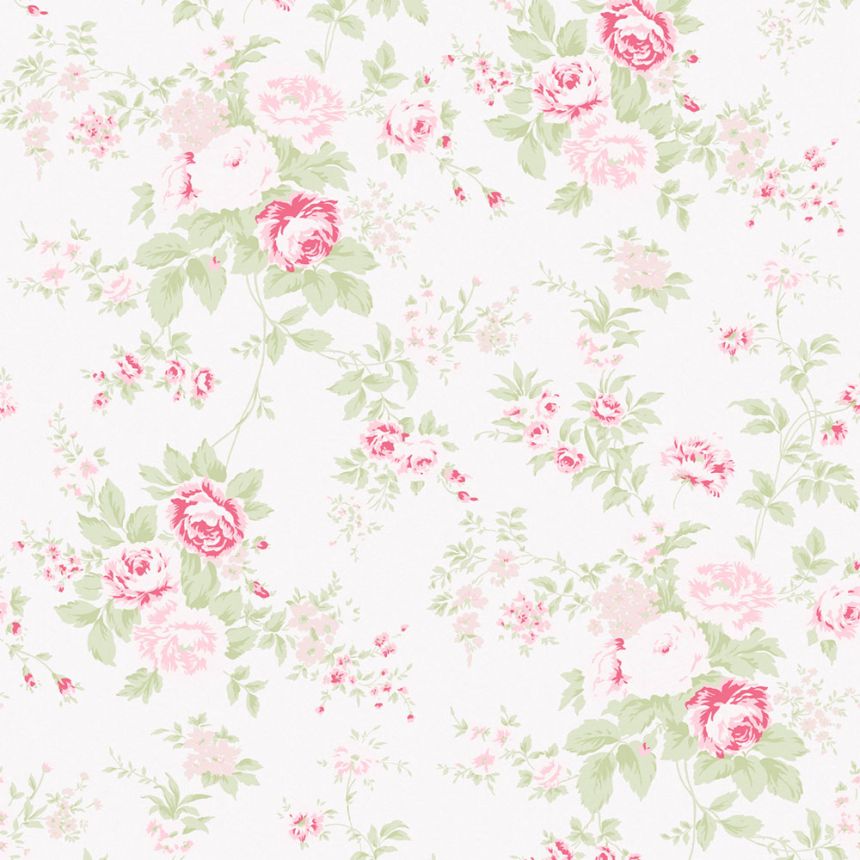 Wallpaper, cream, flowers, 125132, Shabby Chic by Rachel Ashwell