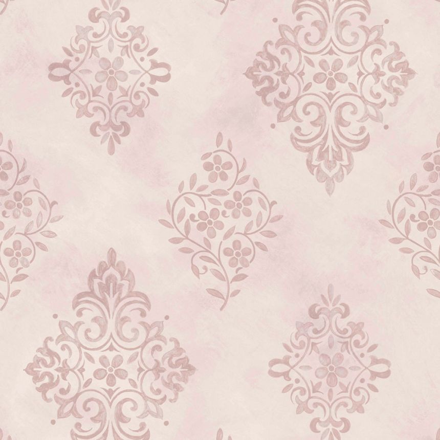 Wallpaper, pink, classic, ornaments, 125136, Shabby Chic by Rachel Ashwell