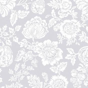 Wallpaper, grey, flowers, 125139, Shabby Chic by Rachel Ashwell