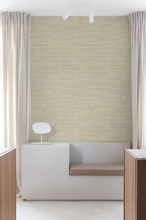 Wallpaper, brown-beige, fabric imitation, PW1003, Precious Weaves, Grandeco