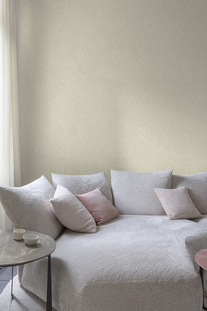 Wallpaper, grey-beige, geometric, PW3004, Precious Weaves, Grandeco