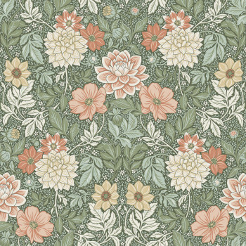 Green wallpaper, flowers, 7666, Icons, Borastapeter