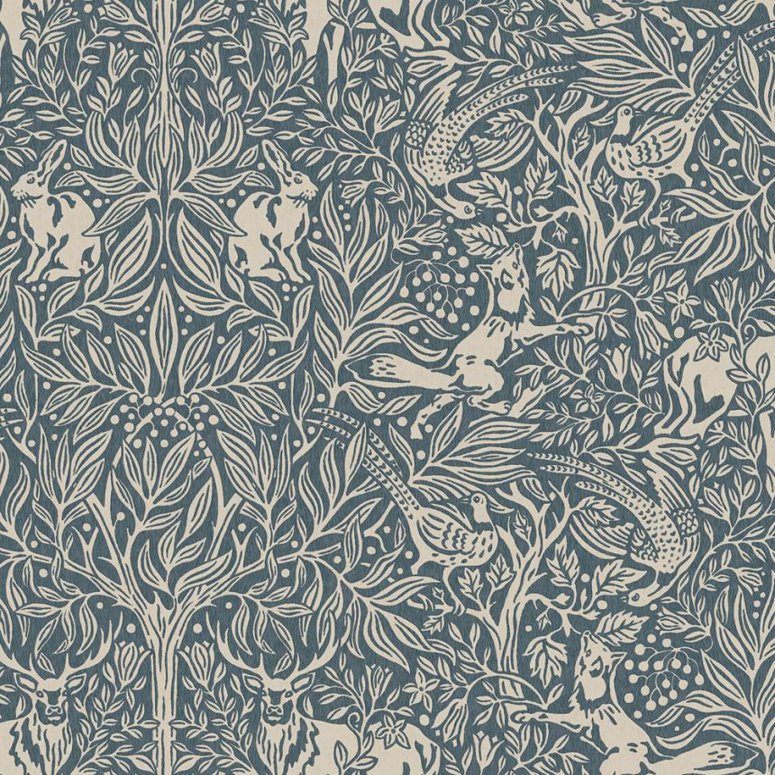 Blue wallpaper, trees, leaves, animals, 2047, Icons, Borastapeter
