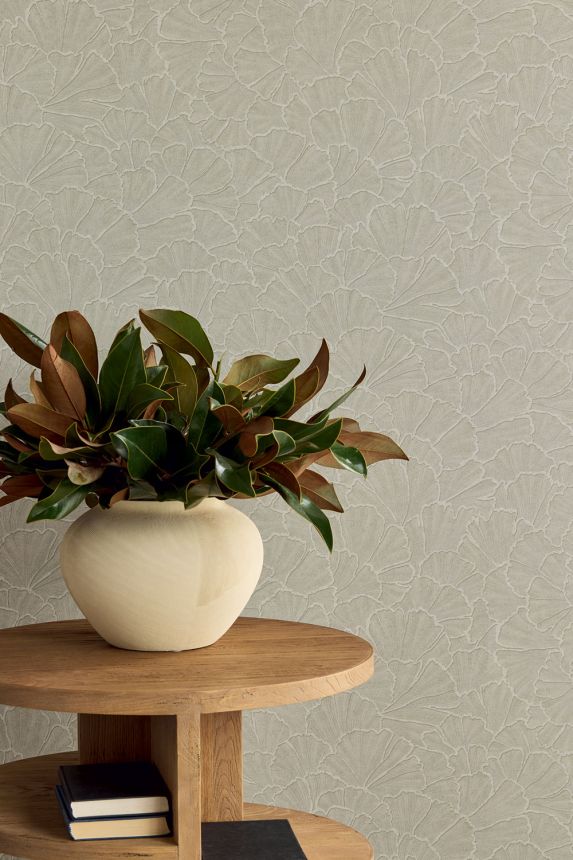 Wallpaper, green, ginkgo leaves, 350523, Riviera Maison, Eijffinger