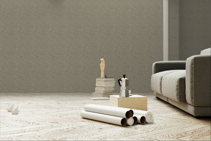 Wallpaper, brown, ginkgo leaves, 350525, Riviera Maison, Eijffinger