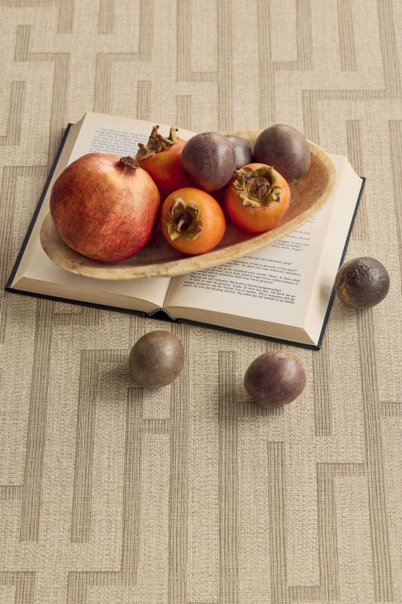 Wallpaper, grey-beige-green, fabric imitation, 350532, Riviera Maison, Eijffinger