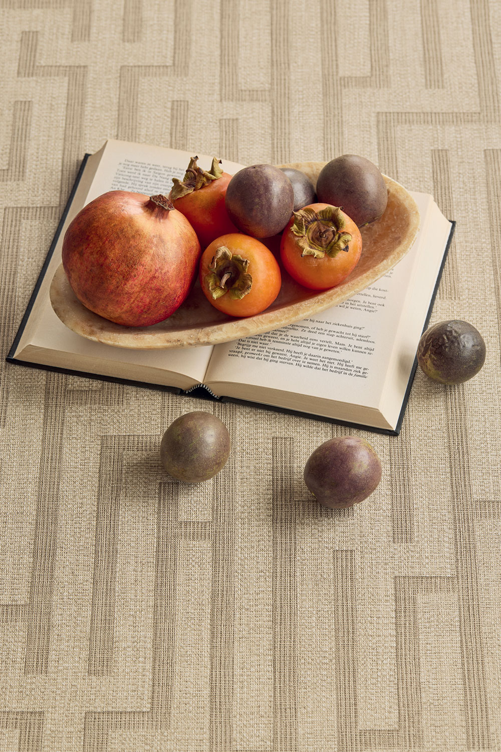 Wallpaper, brown, fabric imitation, 350533, Riviera Maison, Eijffinger