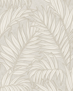 Wallpaper, grey-beige, leaves, 350551, Riviera Maison, Eijffinger