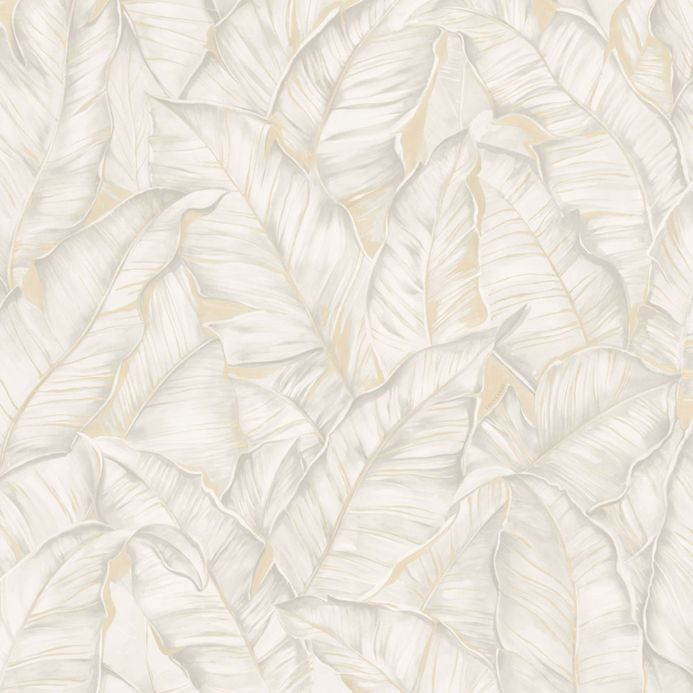 Luxury wallpaper, grey-beige, leaves, Z30301, Casa 8, Trussardi