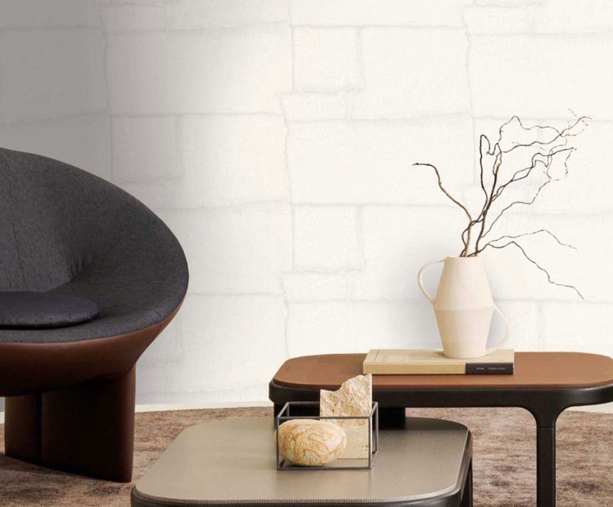 Luxury wallpaper, white, stone, Z30302, Casa 8, Trussardi