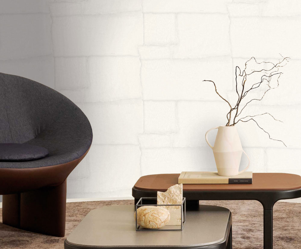 Luxury wallpaper, white, stone, Z30302, Casa 8, Trussardi